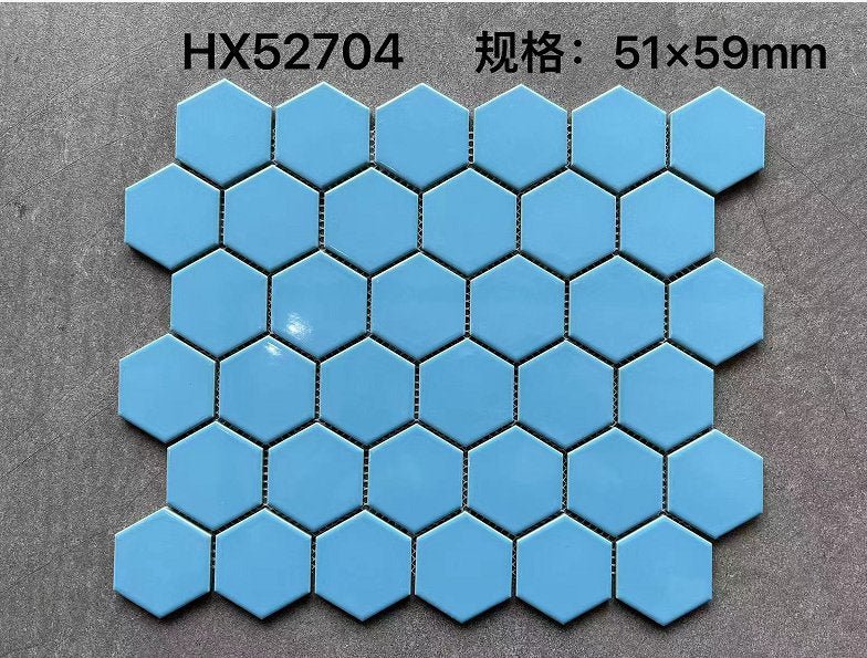 Gạch Khảm Gốm Đen Hình Lục Giác Hiện Đại Kháng Khuẩn - Daisan Store