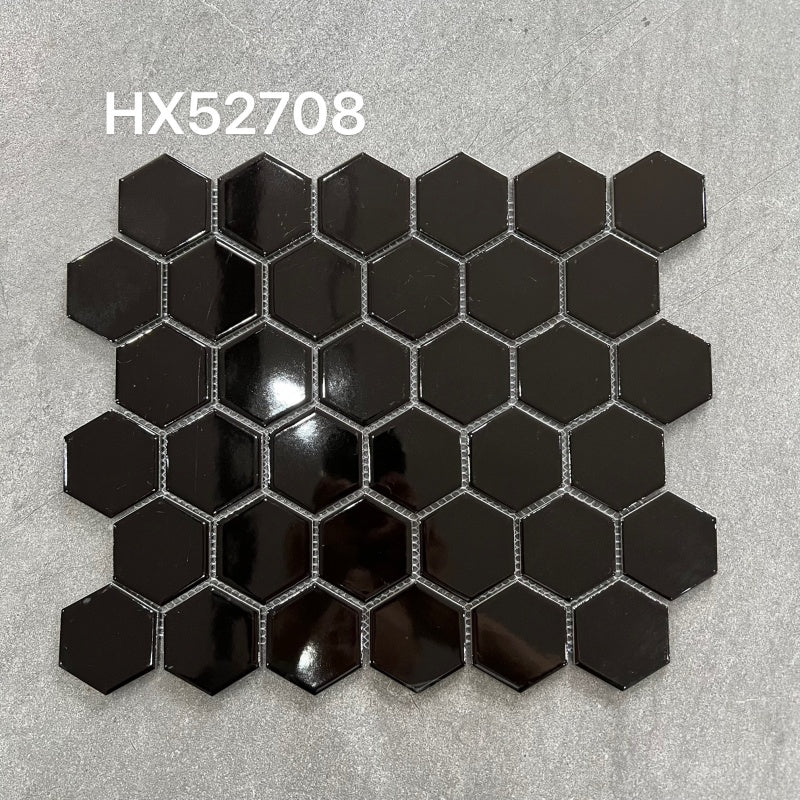 Gạch Khảm Gốm Đen Hình Lục Giác Hiện Đại Kháng Khuẩn - Daisan Store