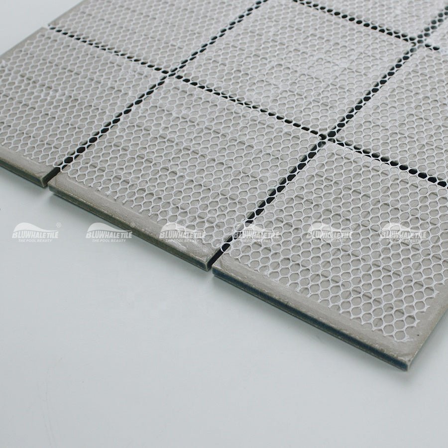 Gạch khảm gốm men màu xanh dương đậm hình vuông 4 inch, chống nứt, 100x100mm, dùng cho bể bơi - Daisan Store