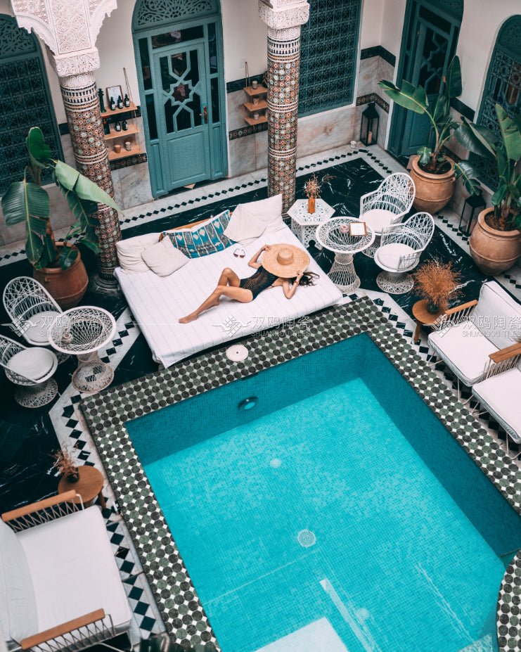 Gạch Khảm Hồ Bơi 30x30mm Kính Gốm Đá Trang Trí Chống Trượt - Daisan Store