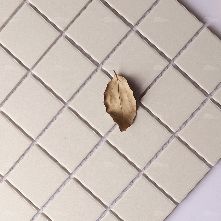 Gạch khảm hồ bơi men mờ trắng, chống trơn, toàn thân, 2x2, Bluwhale nhà máy Phật Sơn - Daisan Store