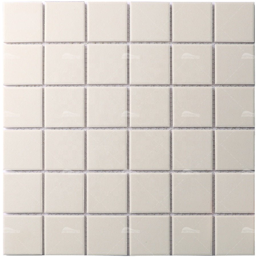 Gạch khảm hồ bơi men mờ trắng, chống trơn, toàn thân, 2x2, Bluwhale nhà máy Phật Sơn - Daisan Store