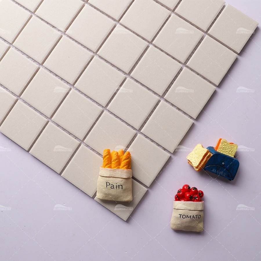 Gạch khảm hồ bơi men mờ trắng, chống trơn, toàn thân, 2x2, Bluwhale nhà máy Phật Sơn - Daisan Store