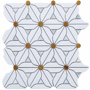 Gạch khảm hoa văn đá cẩm thạch hình hoa trang trí nhà cửa - Daisan Store