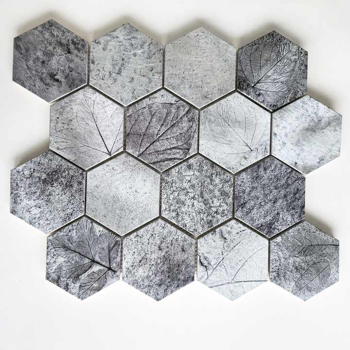 Gạch khảm lục giác phun kim loại hiện đại tùy chỉnh trang trí tường nội thất cho phòng tắm và phòng khách - Daisan Store