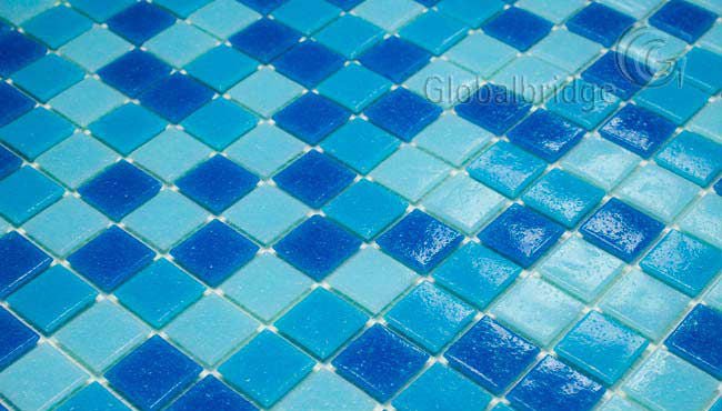 Gạch Khảm Mặt Kính Loại Tròn Nhiều Màu Xanh Dùng Cho Hồ Bơi - Daisan Store