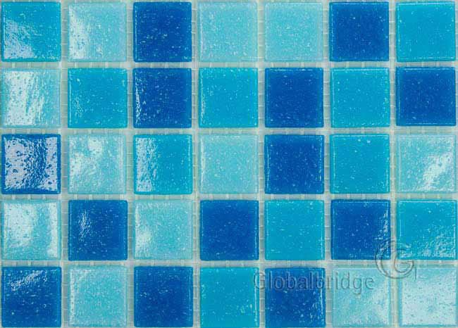 Gạch Khảm Mặt Kính Loại Tròn Nhiều Màu Xanh Dùng Cho Hồ Bơi - Daisan Store