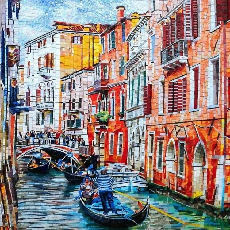 Gạch khảm mầu hoa nghệ thuật cao cấp thủ công nguyên bản OEM bán buôn - Daisan Store