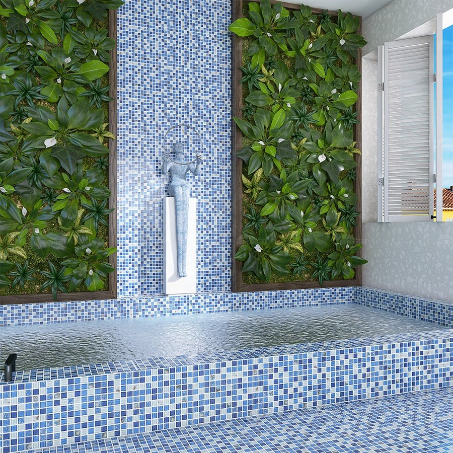 Gạch Khảm Men Gốm Bạc Hoa Văn Nứt Kiểu Ngòai Vỏ Ngọc Trai - Daisan Store