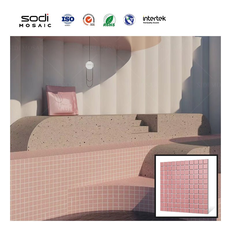 Gạch Khảm Men Xanh Dương Đại Dương Trang Trí Bếp, Phòng Tắm, Hồ Bơi Khách Sạn - Daisan Store