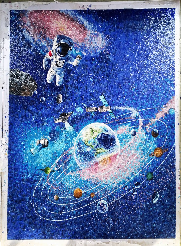 Gạch khảm mOSAIC tường hoa văn nhiều màu tùy chỉnh thủ công - Daisan Store