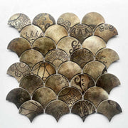 Gạch khảm nhôm nghệ thuật không đều màu sắc cổ điển hình vảy cá hiện đại cho nhà biệt thự nhà bếp phòng tắm ốp tường trang trí - Daisan Store