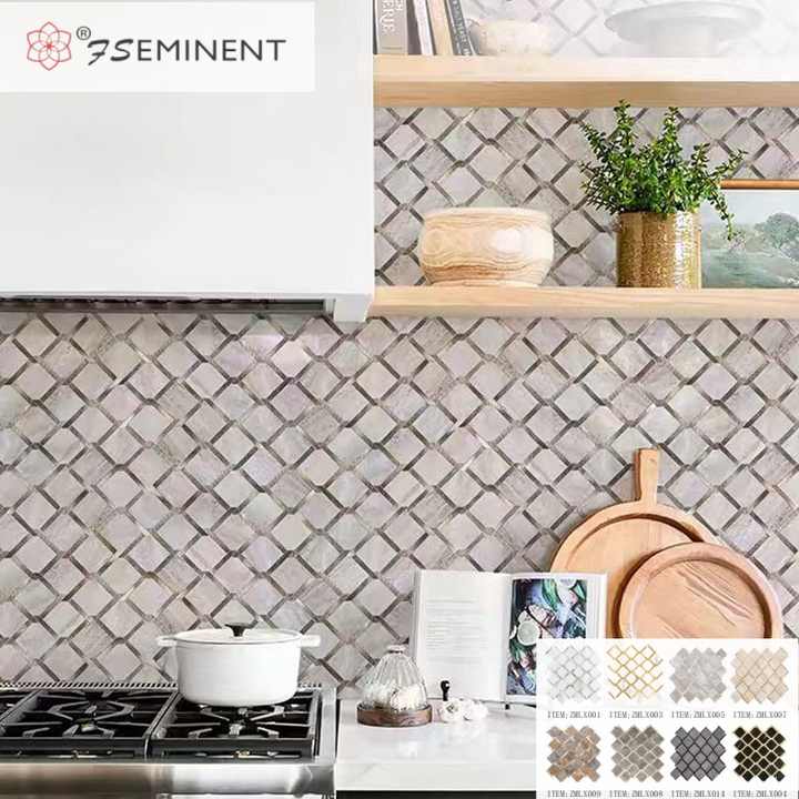 Gạch khảm nhôm - nhựa tự dính hình thoi thiết kế chuyên nghiệp cho phòng tắm - Daisan Store