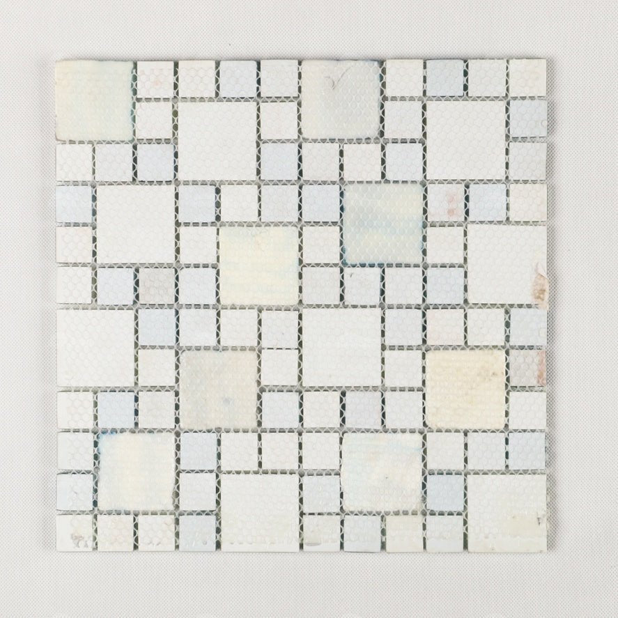 Gạch khảm xanh hình vuông bán buôn, vỏ sò, nhựa pha lê - Daisan Store