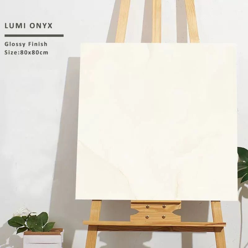 Gạch khổ lớn cao cấp nhập khẩu Ấn Độ men bóng KT 800x800mm Lumi Onyx - Daisan Store