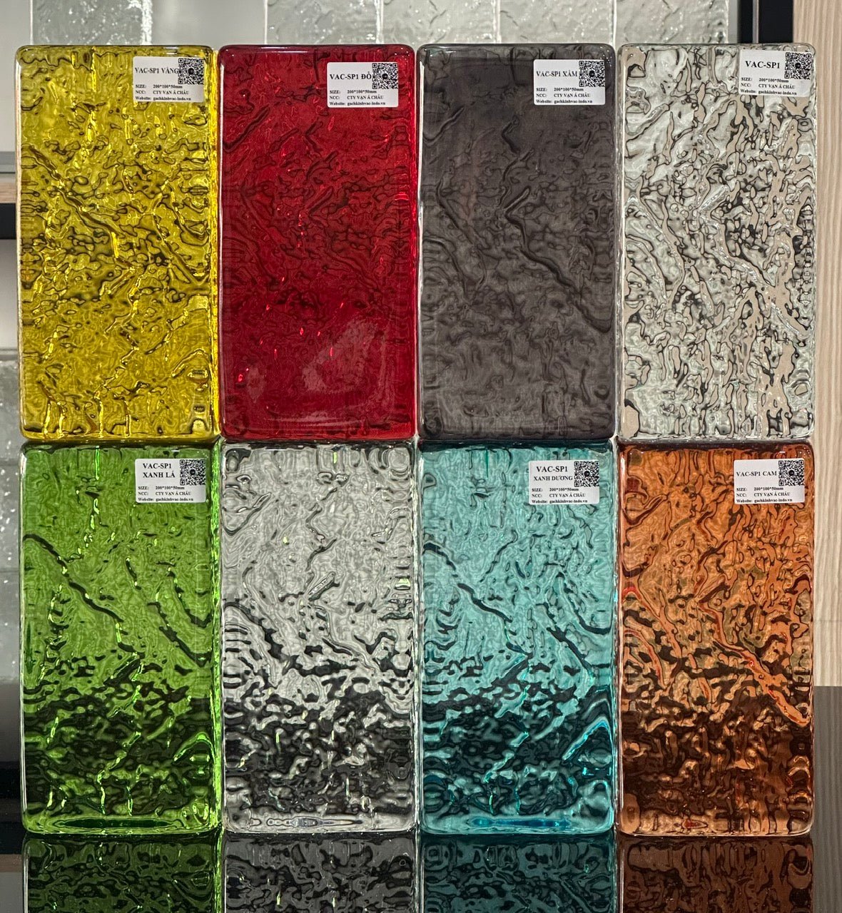 Gạch Kính Khối Đặc SP1 Vàng - Daisan Store