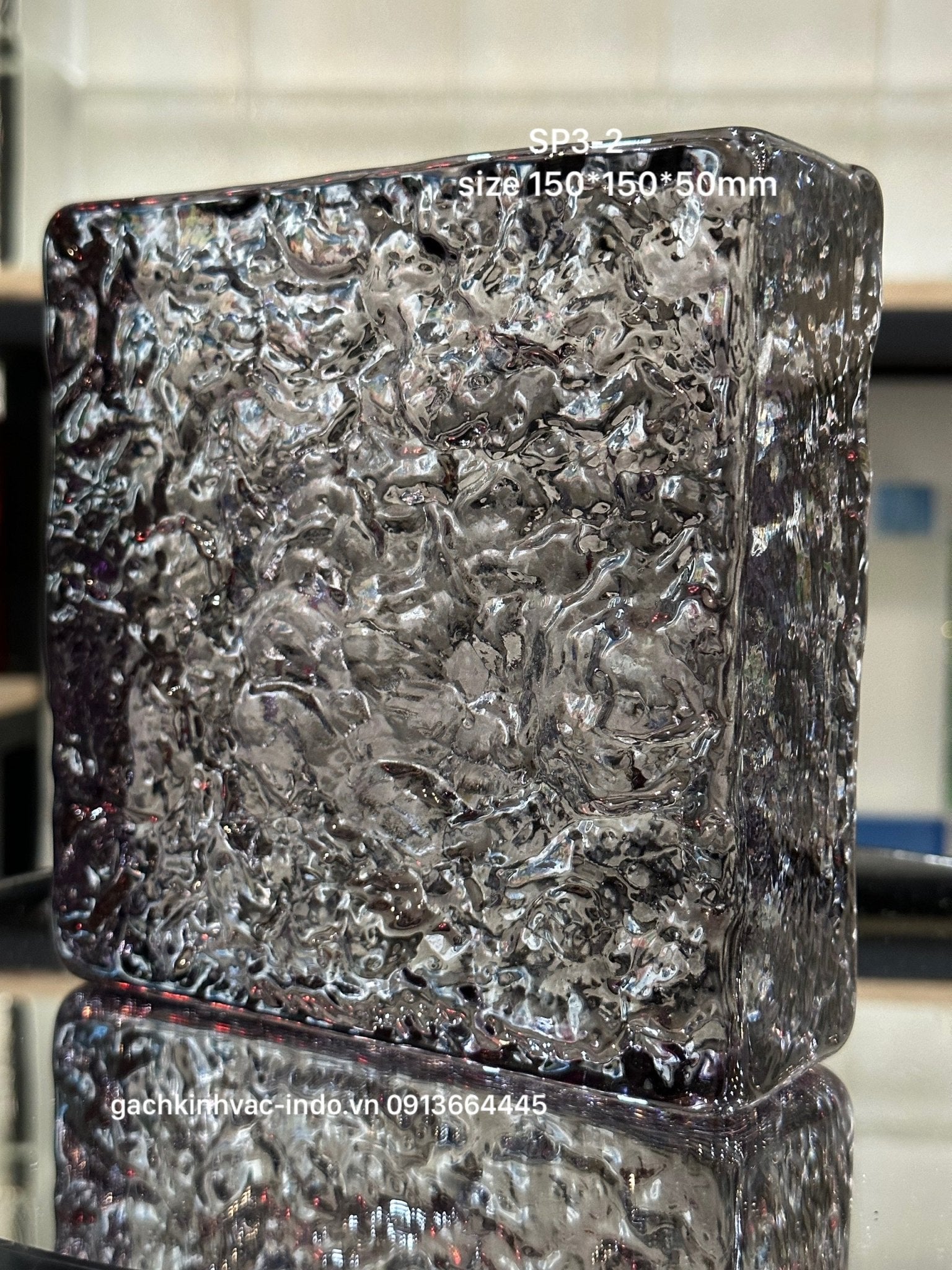 Gạch Kính Khối Đặc SP3 - 2 Đen - Daisan Store