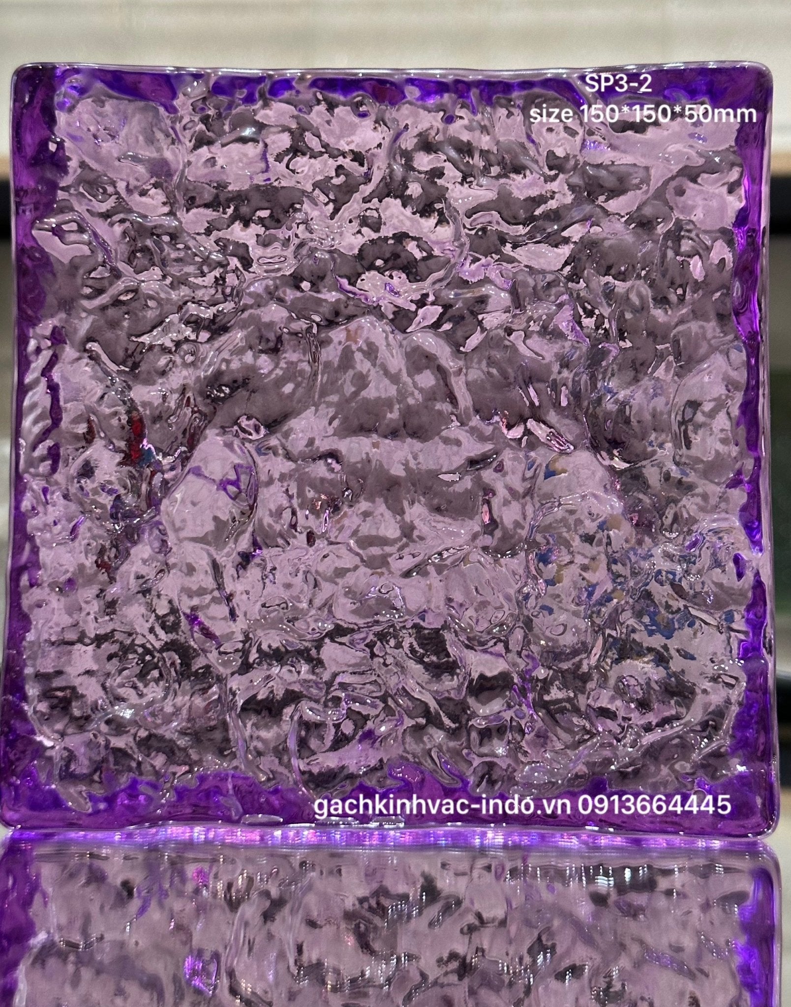 Gạch Kính Khối Đặc SP3 - 2 Màu Tím - Daisan Store