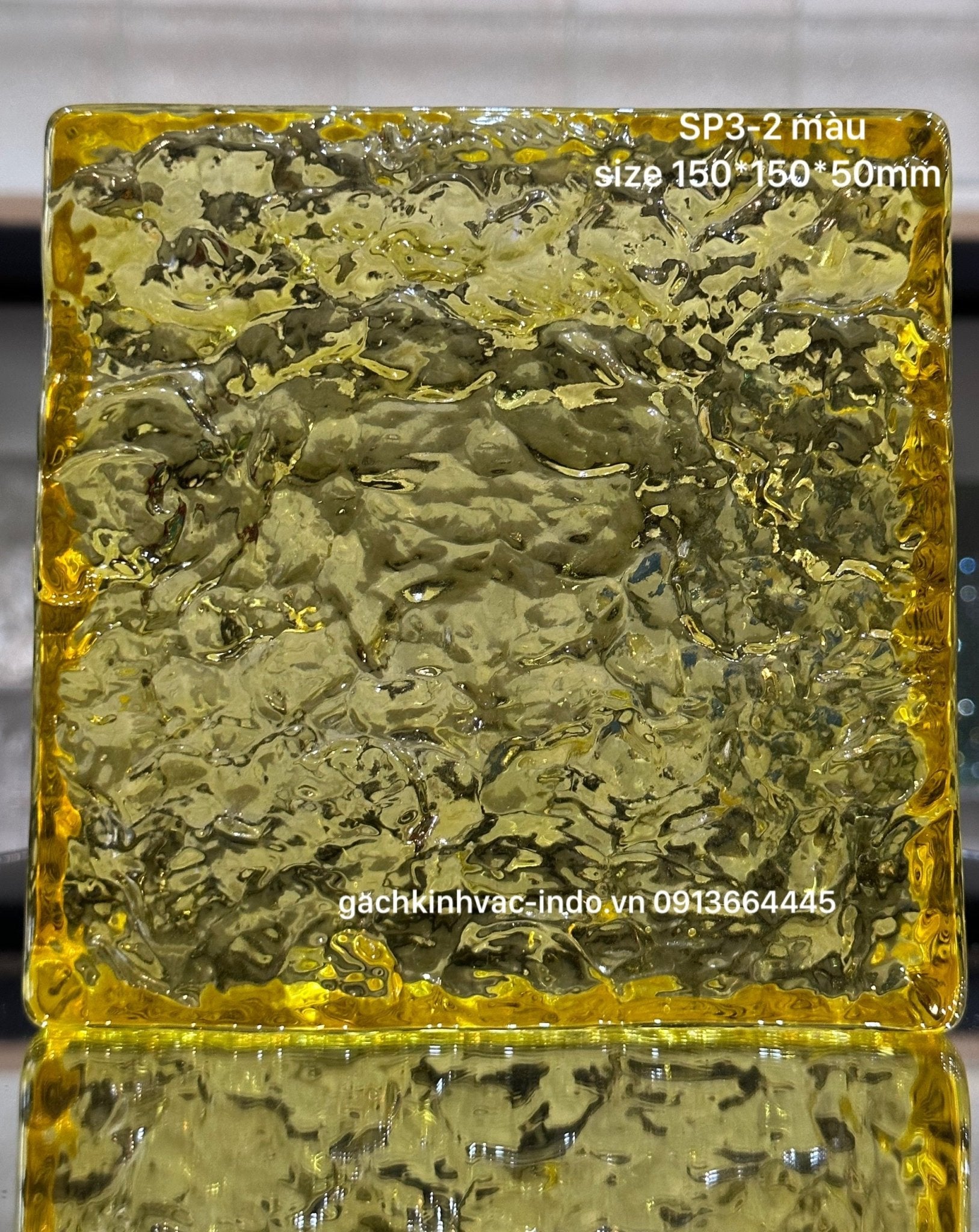 Gạch Kính Khối Đặc SP3 - 2 Vàng Nhạt - Daisan Store