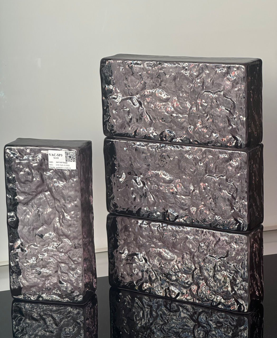 Gạch Kính Khối Đặc SP3 - Xám - Daisan Store