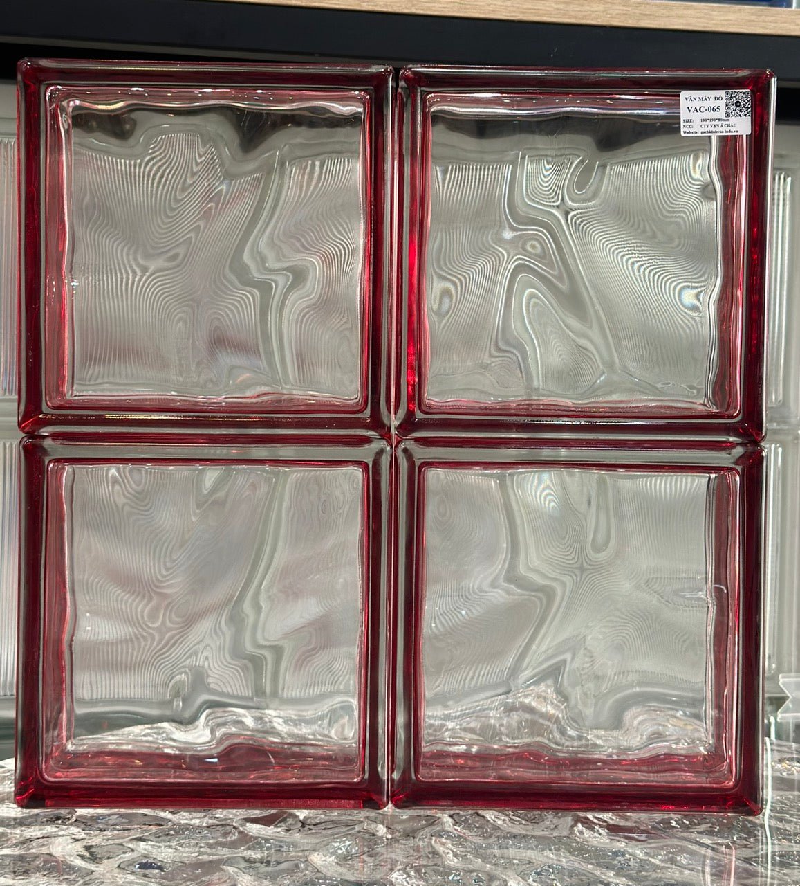 Gạch Kính Vân Mây Đỏ VAC - 065 - Daisan Store