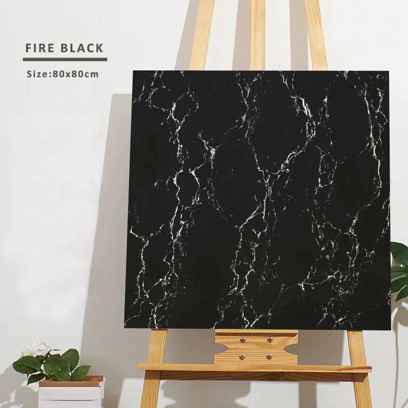 Gạch lát nền Ấn Độ men bóng 800x800mm FIRE BLACK - Daisan Store