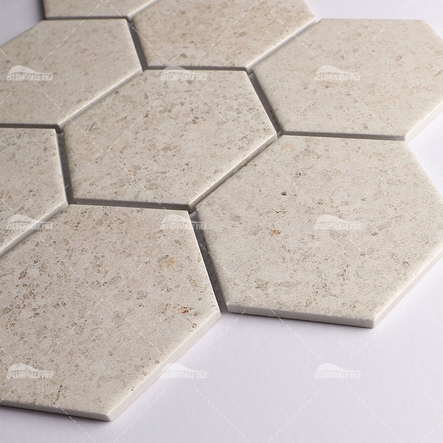 Gạch lát nền hình lục giác mờ in phun Bluwhale - Daisan Store