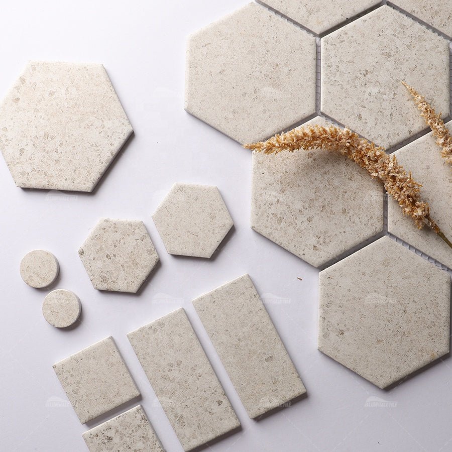 Gạch lát nền hình lục giác mờ in phun Bluwhale - Daisan Store