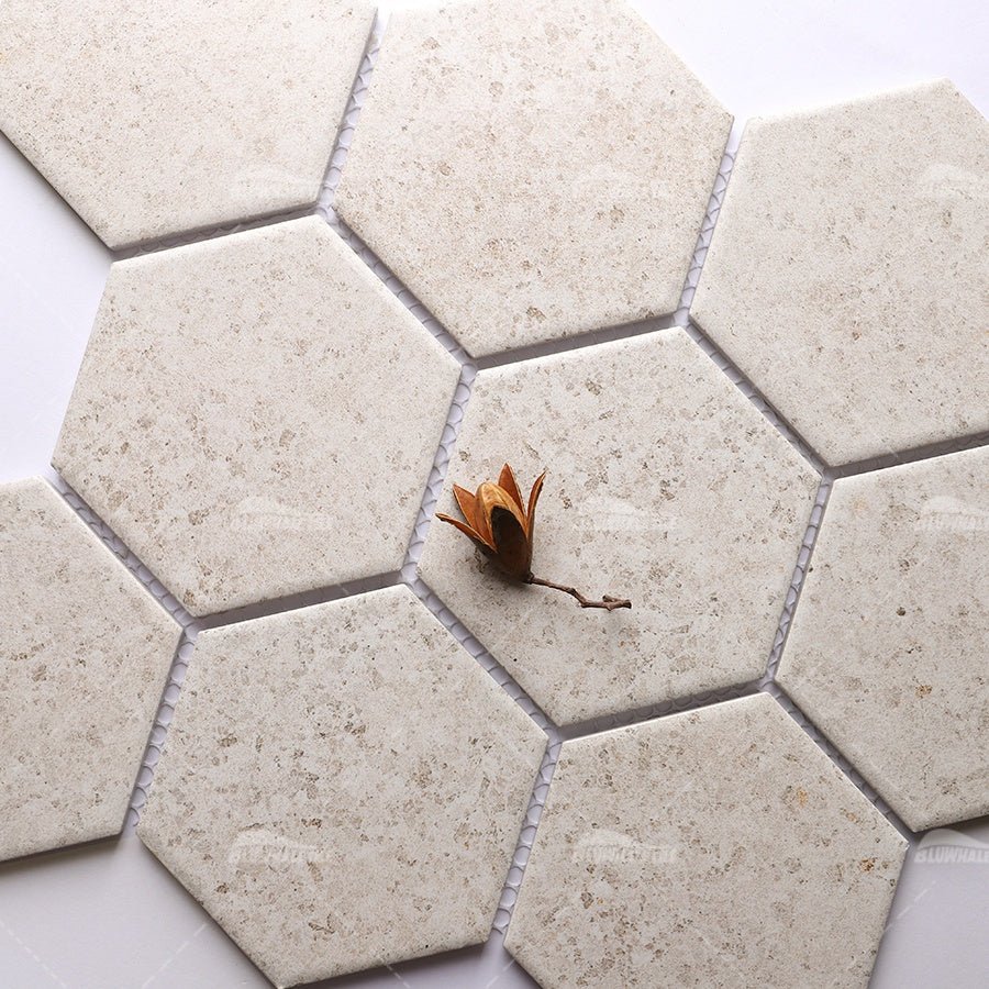 Gạch lát nền hình lục giác mờ in phun Bluwhale - Daisan Store