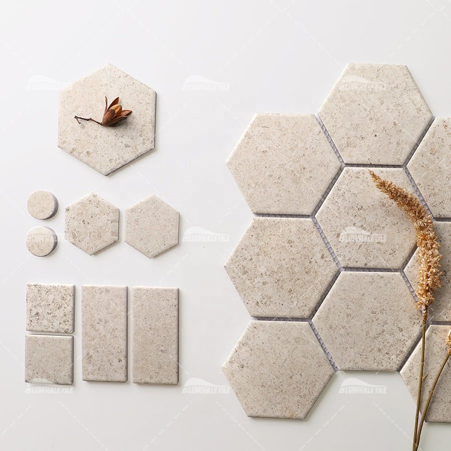 Gạch lát nền hình lục giác mờ in phun Bluwhale - Daisan Store