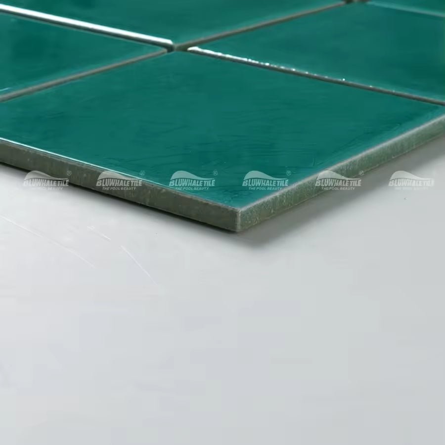 Gạch lát nền mảnh ghép gốm sứ màu xanh lục nứt kiểu dáng hiện đại - Daisan Store