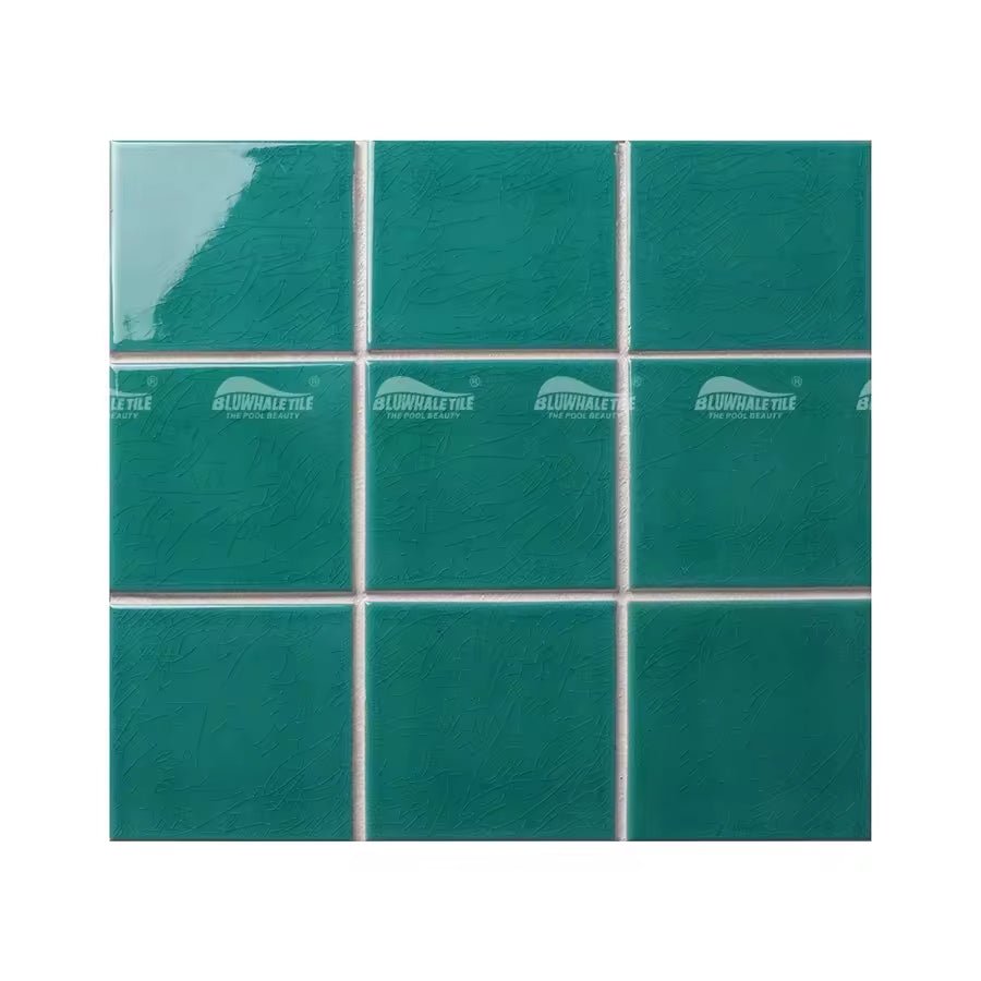 Gạch lát nền mảnh ghép gốm sứ màu xanh lục nứt kiểu dáng hiện đại - Daisan Store