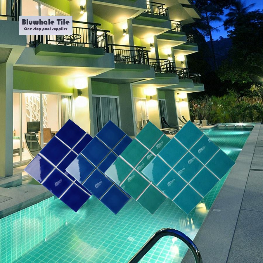 Gạch lát nền mảnh ghép gốm sứ màu xanh lục nứt kiểu dáng hiện đại - Daisan Store