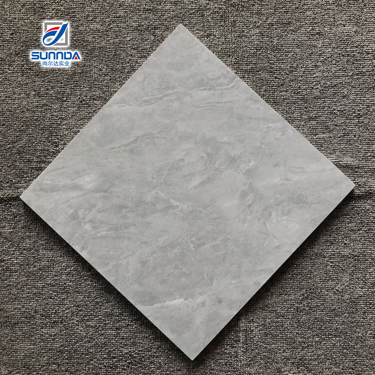 Gạch lát nền men mờ chống trơn, phong cách rustic, màu xám xi măng, vân đá cẩm thạch, kích thước 600x600 - Daisan Store