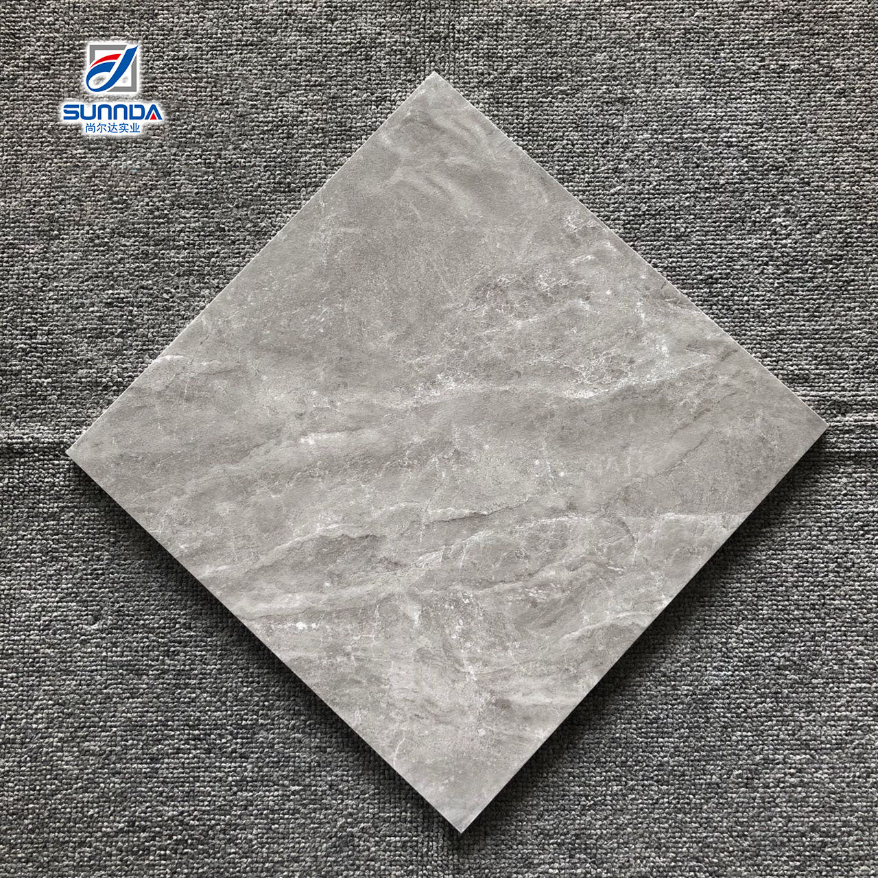 Gạch lát nền men mờ chống trơn, phong cách rustic, màu xám xi măng, vân đá cẩm thạch, kích thước 600x600 - Daisan Store