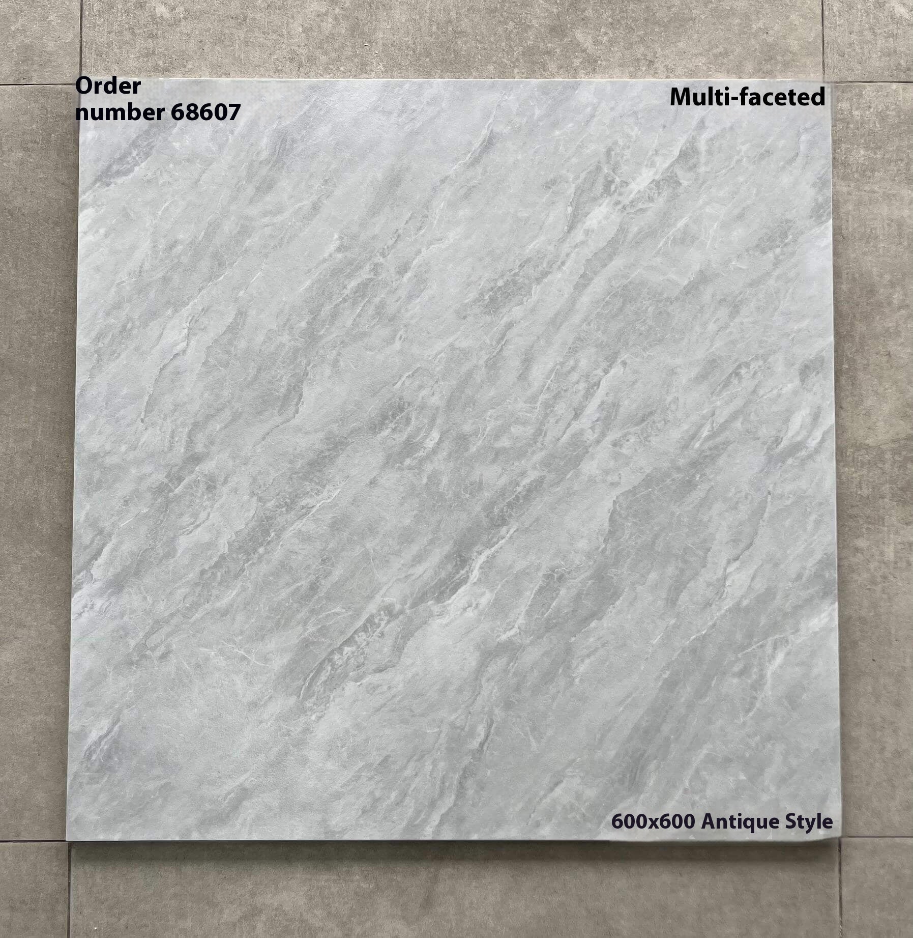 Gạch lát nền nhà màu xám xi măng mờ giả cổ 600*600 - Daisan Store