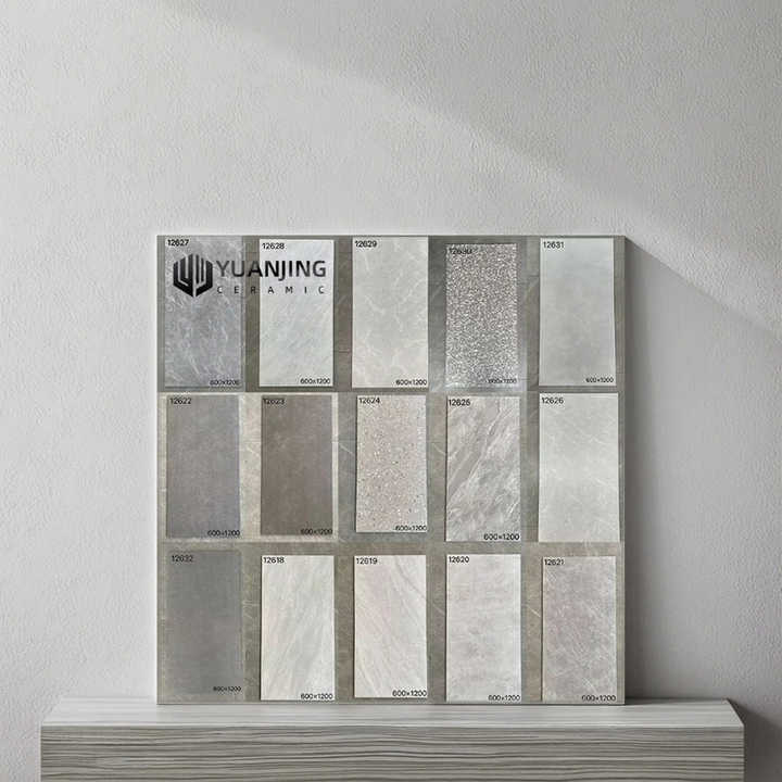 Gạch lát nền terrazzo toàn phần sứ Foshan 600*1200 chống trơn, kiểu cổ, mờ - Daisan Store