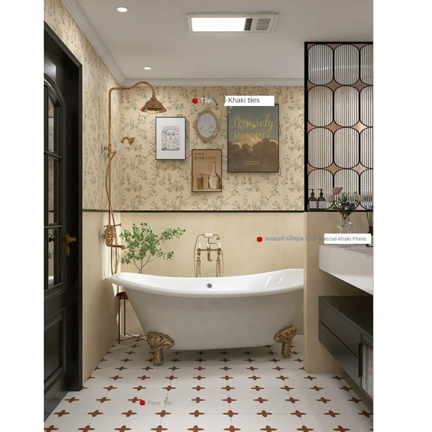 Gạch lát nền tường màu Maillard kiểu Pháp hiện đại chống trơn 400X800 đá vôi Lyme - Daisan Store