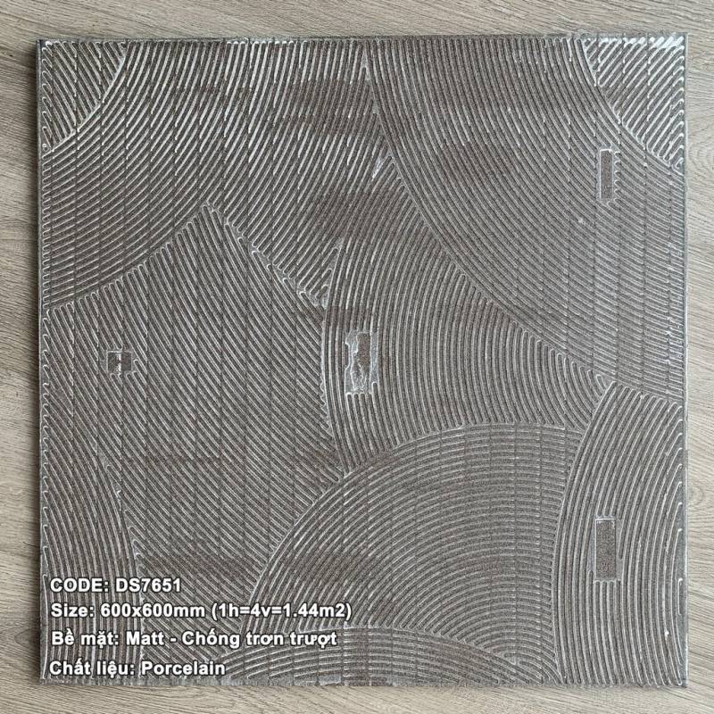 Gạch lát nền vân xi măng KT 600x600mm mã DS7561 - Daisan Store
