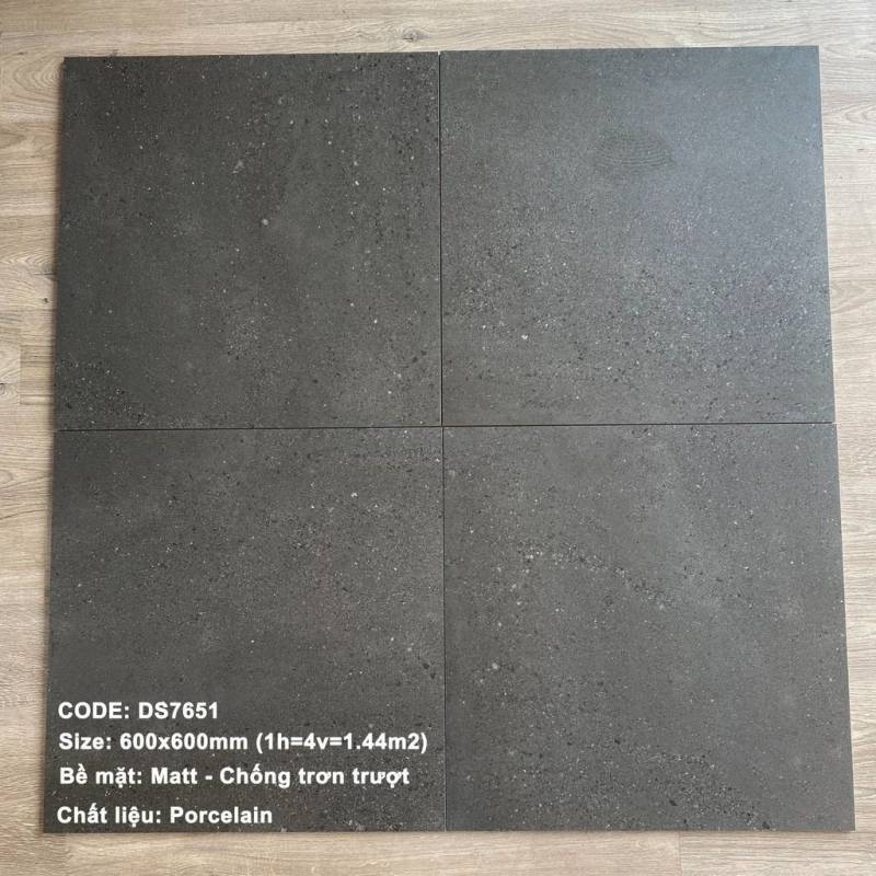 Gạch lát nền vân xi măng KT 600x600mm mã DS7561 - Daisan Store