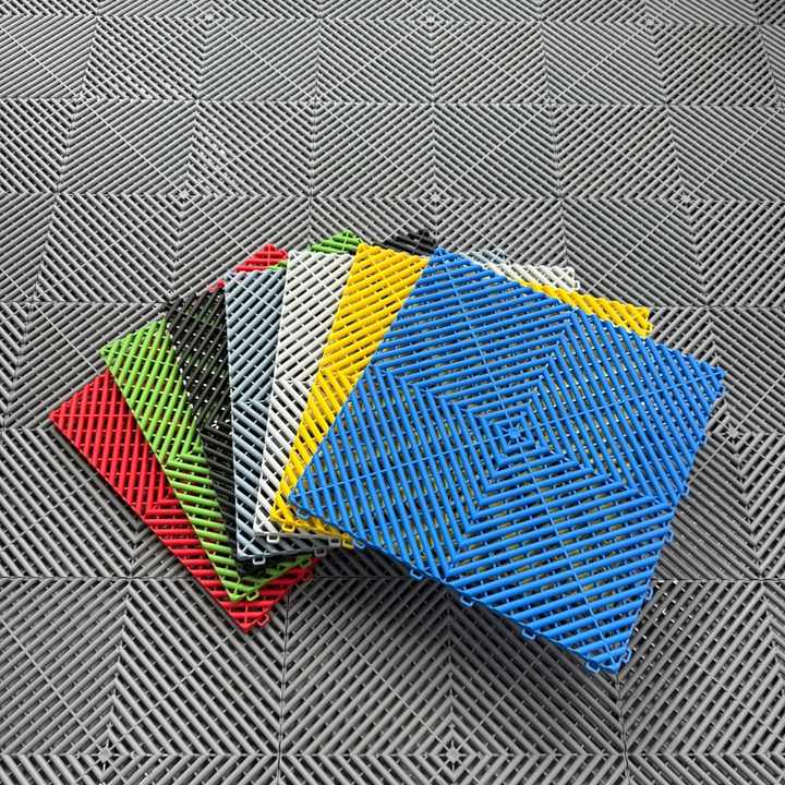 Gạch lát sàn nhà để xe thiết kế phổ biến và gạch lát sàn nhựa chống trượt Gạch lát sàn nhà để xe PP liên kết cho khu vực rửa xe - Daisan Store