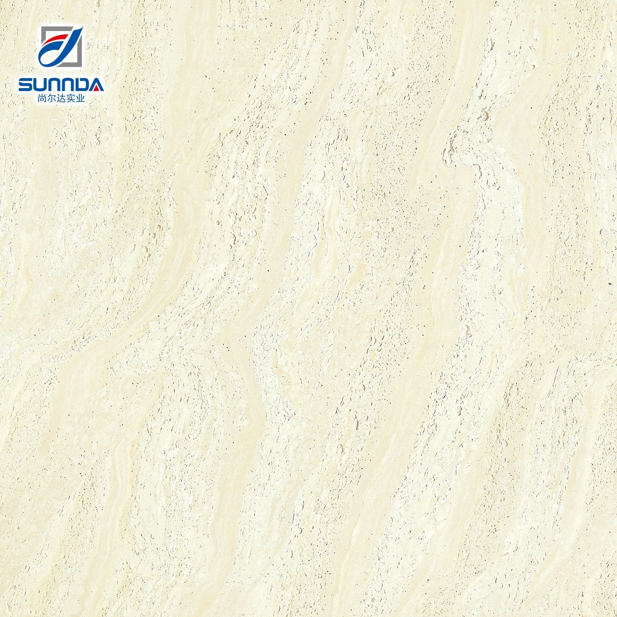 Gạch lát sàn sứ men bóng vân đá Travertine kem 600x600 Hạng AAA màu be tự nhiên Gạch lát sàn gốm men bóng - Daisan Store