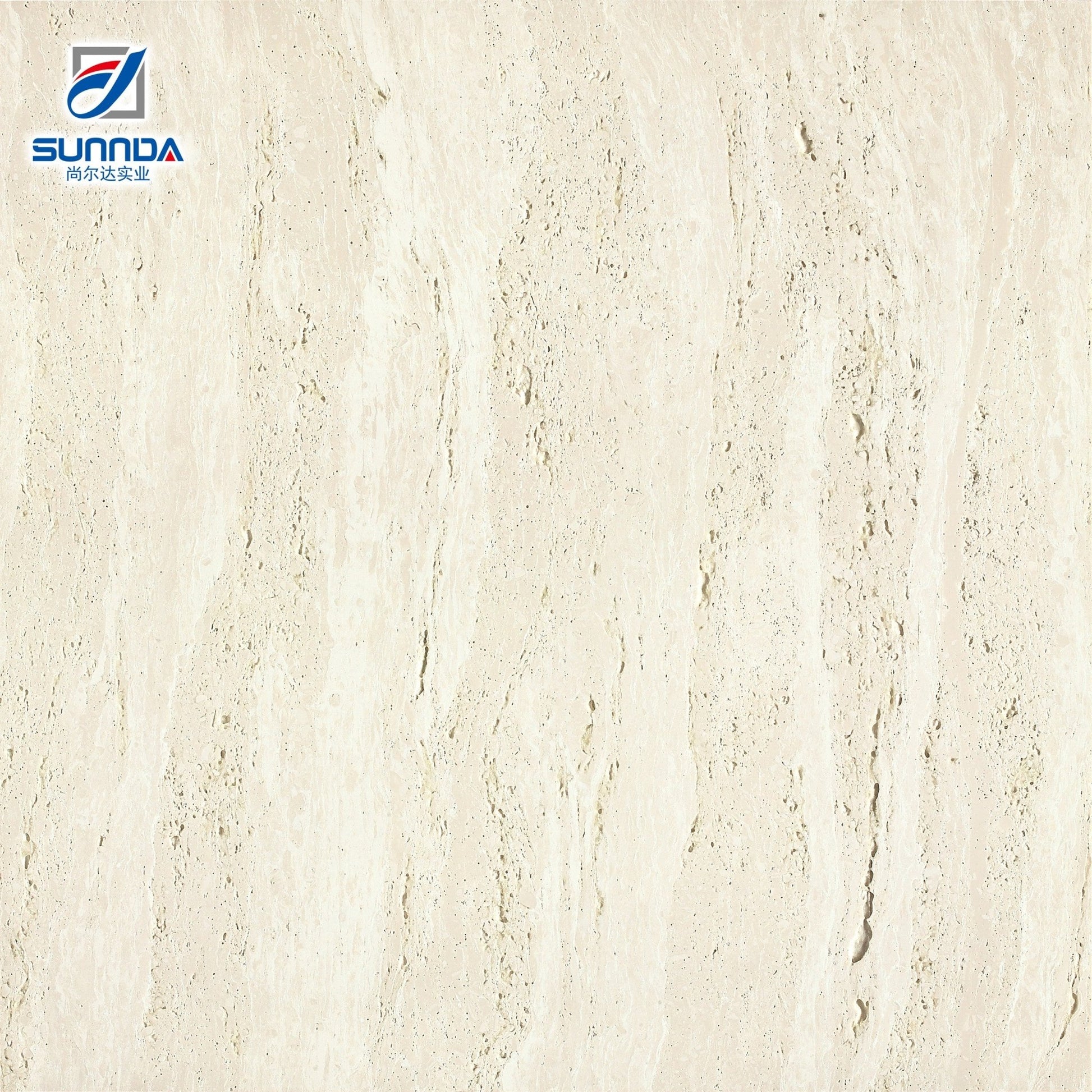 Gạch lát sàn sứ men bóng vân đá Travertine kem 600x600 Hạng AAA màu be tự nhiên Gạch lát sàn gốm men bóng - Daisan Store