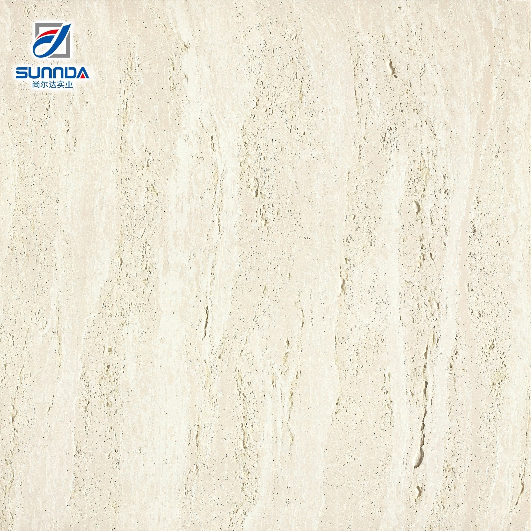 Gạch lát sàn sứ men bóng vân đá Travertine kem 600x600 Hạng AAA màu be tự nhiên Gạch lát sàn gốm men bóng - Daisan Store