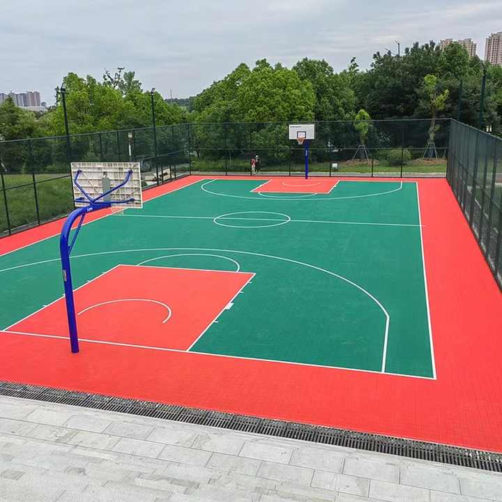 Gạch lát sân thể thao trong nhà ngoài trời chống trượt Soft Connection bằng nhựa, gạch lát sàn liên kết đa chức năng - Daisan Store