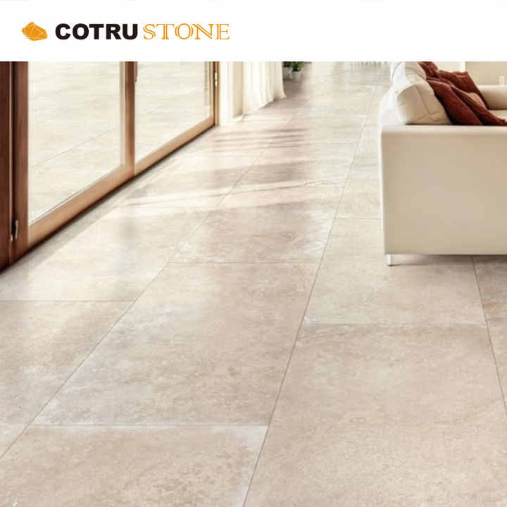 Gạch lát sàn travertine thiết kế hiện đại cao cấp, đá tự nhiên đánh bóng dùng trong nhà và ngoài trời cho căn hộ - Daisan Store