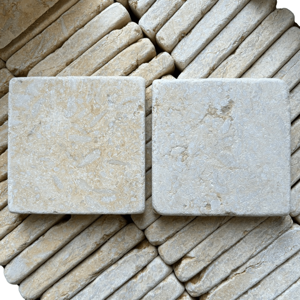 Gạch lát sân vườn đá cẩm thạch vàng kiểu Pháp - Daisan Store