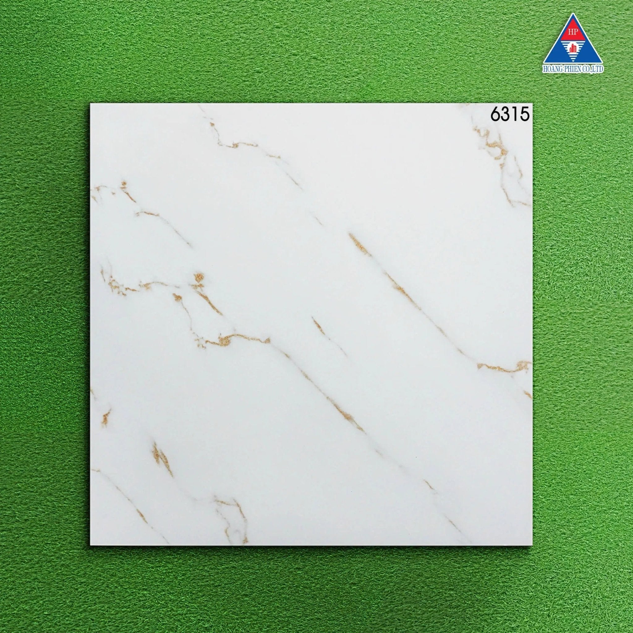 Gạch lát Việt Nam, Xương đá trắng bóng, mã 6315, KT 600x600mm (4 viên/thùng/1,44m2) - Daisan Store