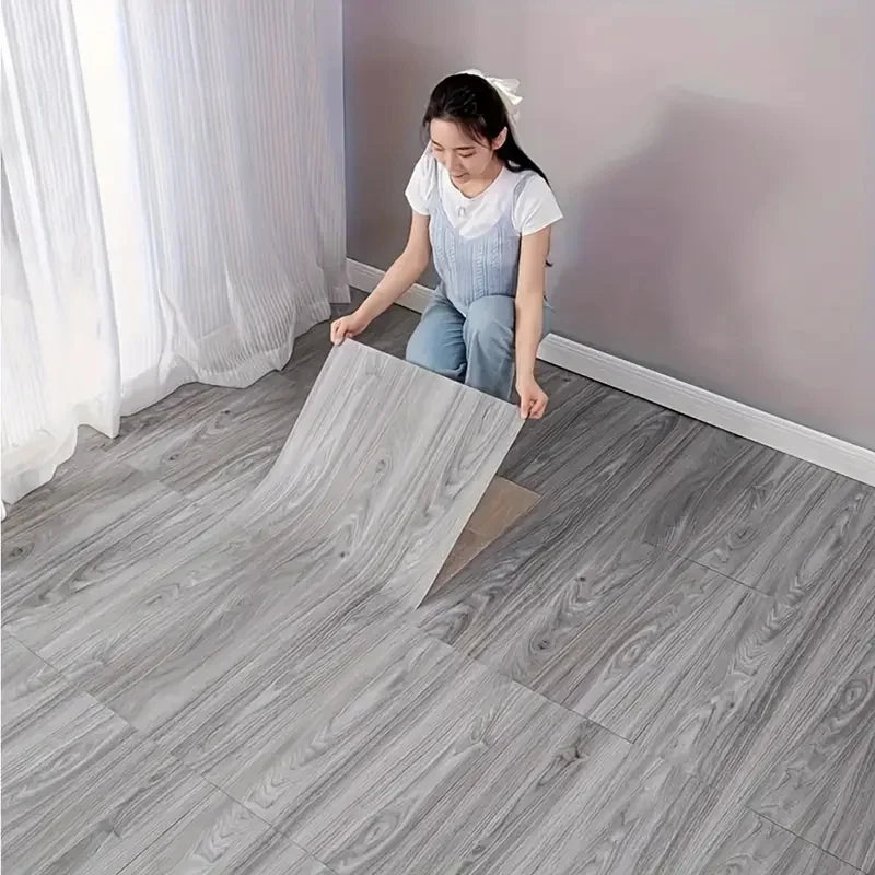 Gạch Lót Sàn Giả Gỗ Dày Dính Chống Thấm Không Trượt - Daisan Store