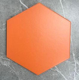 Gạch Lục Giác 230x200x115 Men Mờ Màu Cam - Daisan Store